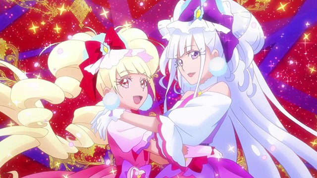 HUGっと!プリキュア キュアアムール キュアマシェリ 布ポスター HUGっ