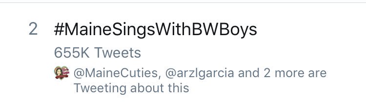 655K! Push pa😊
#MaineSingsWithBWBoys