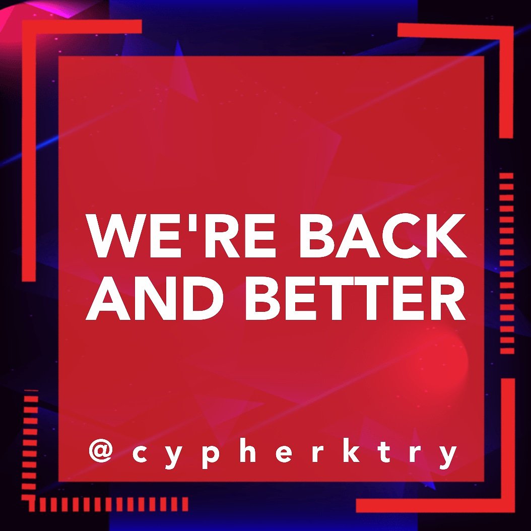 cypherktry's tweet photo. Dear Cypherktrists, we deeply apologise for not been available for a very long time. We are working tirelessly in the background to serve you better. We are here now and we will deliver effectively from now onward. Also watch out for episodes of cypherktry sessions by excellent https://t.co/AcBkOi1mUY