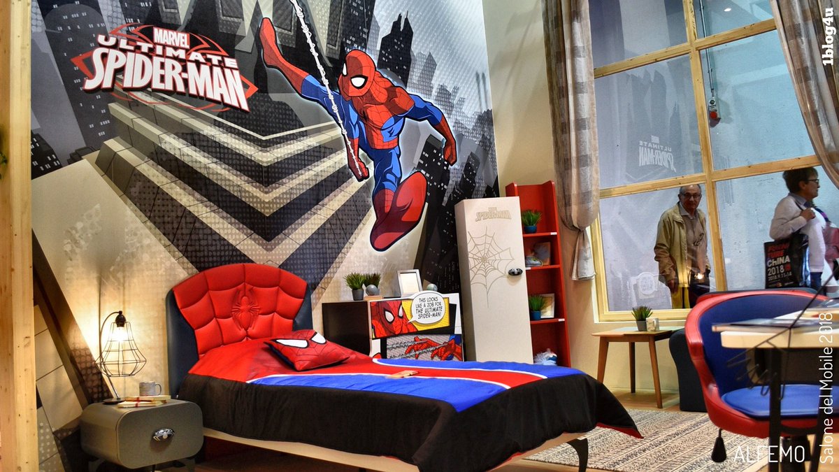 1Blog4u's tweet photo. The wonderful world of #Marvel ’s heroes to transform your little one's #bedroom into a magical space - #Alfemo #furnishing #interiordesign #kidsbedroom #spidermanbed #spiderman - #mdw2018 #MDW #SalonedelMobile - #1blog4u #GabriellaRuggieri #blogger #bloggerlife #designblogger https://t.co/bU3nE0m1oY