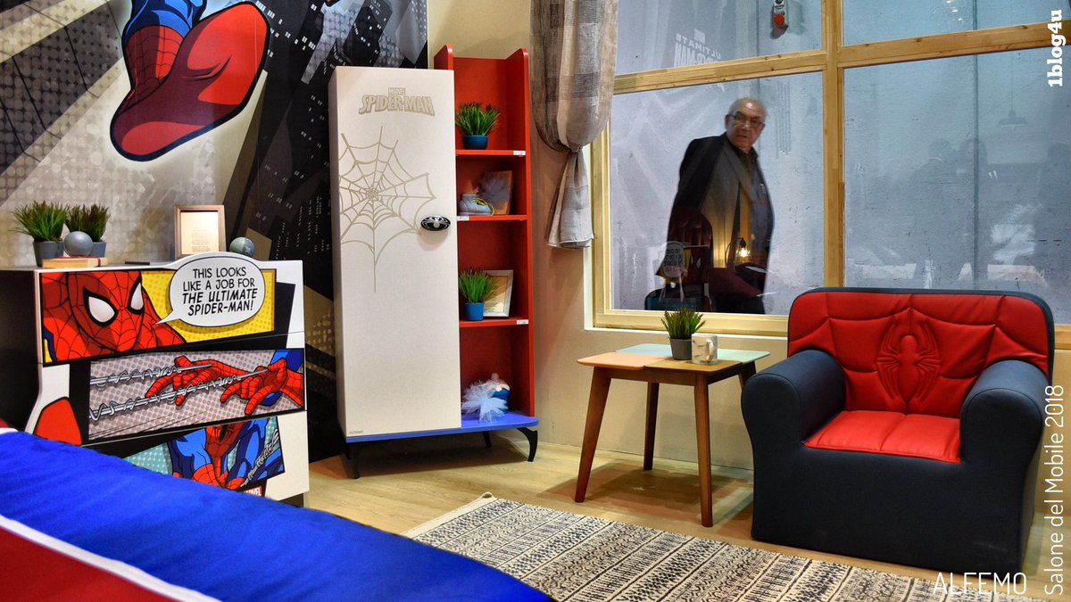 1Blog4u's tweet photo. The wonderful world of #Marvel ’s heroes to transform your little one's #bedroom into a magical space - #Alfemo #furnishing #interiordesign #kidsbedroom #spidermanbed #spiderman - #mdw2018 #MDW #SalonedelMobile - #1blog4u #GabriellaRuggieri #blogger #bloggerlife #designblogger https://t.co/49kPg18csl