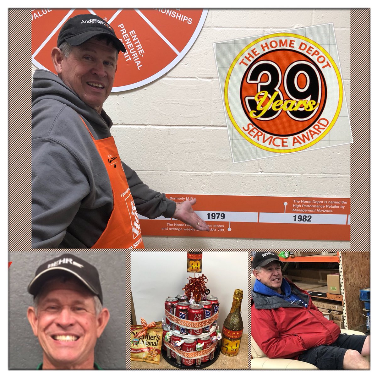 Congratulations! Mark on achieving this anniversary with us! We know you have worked hard for this accomplishment and we truly appreciate your dedication. Your 634 family loves you. Hope you enjoyed your @krispykreme and Coke Cola.  Mark is officially the HDOG 😂😎#634proud