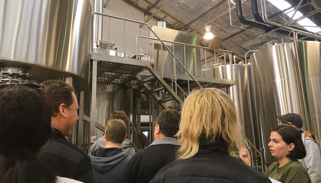 Checking out the stainless 🤤<a href="/Parrotdog/">Parrotdog</a> #brewerytour