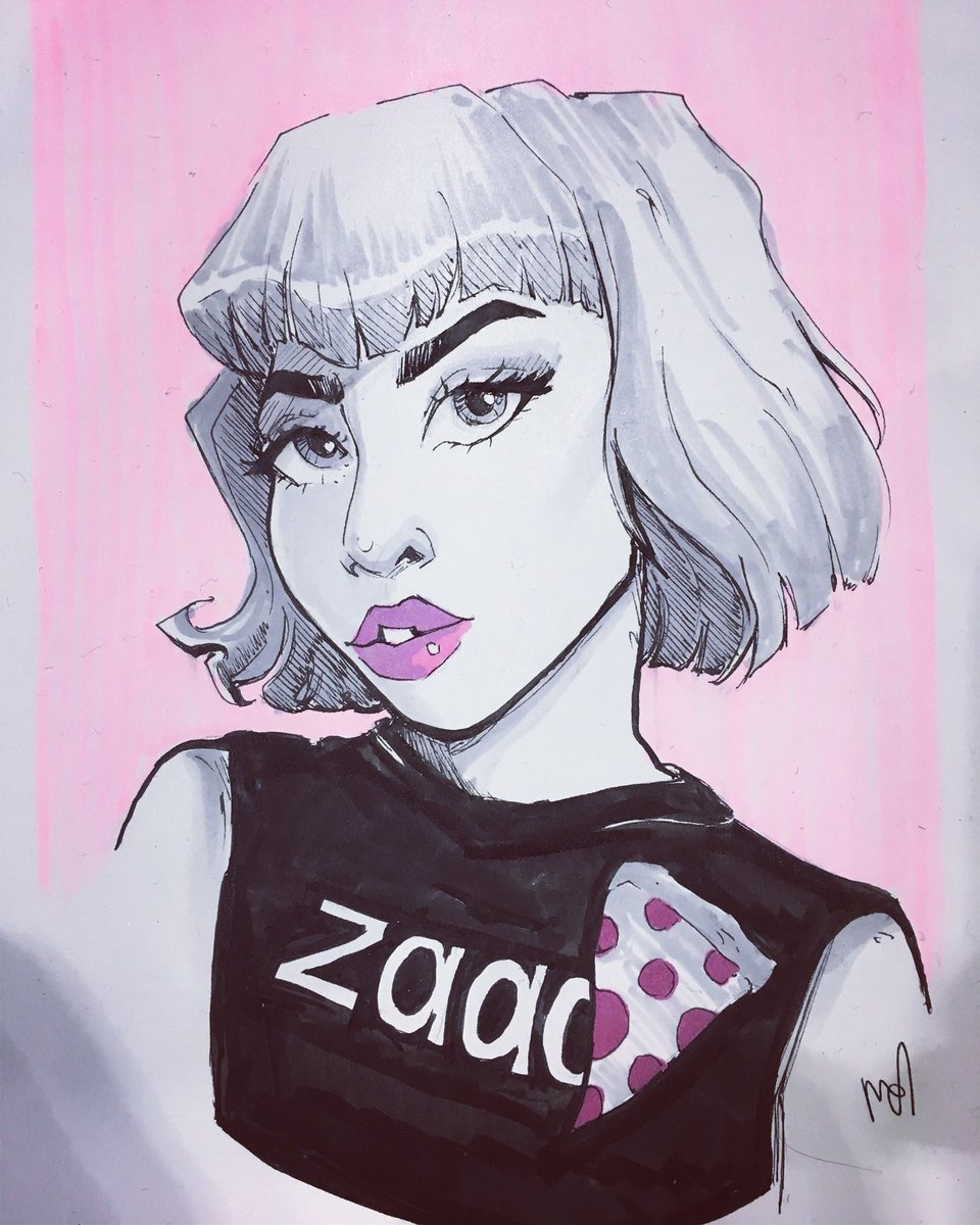 Day 1 of #denvercomiccon = DONE. Now it’s time to get some #zaa 🍕🍕

#makingcomics #pizza #comiccon #comicconlife 
#sketching #drawing #blackwhitepink #instaart #art #artist #illustration #instagood #artistic_nation #myart #sketchoftheday #copicmarkers #womeninart #womenincomics