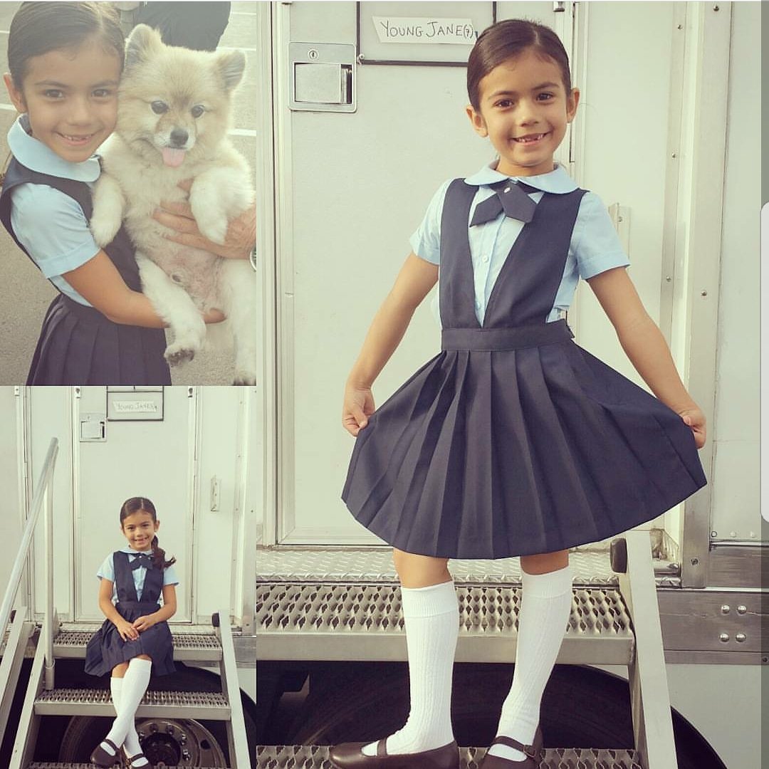itsmelillianna's tweet photo. A good ol #fbf to one of my favorite #janethevirgin work days.  I loved the #school outfit, and playing #dodgeball  😍😍😍😍😍😍😍😍😍😍😍
.
.
.
.
#youngjane #trailer #schoolgirl #puppy #ginarodriguez #dressup #flashback #friday #weekendvibes #star #Jane #onceiwas7yearsold https://t.co/YlsnGjBHZr