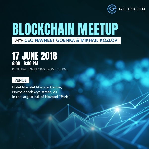 GlitzkoinToken's tweet photo. Shout out to guys in Moscow. Come join us at Glitzkoin's Blockchain and Crypto Meetup at Novotel Hotel, tomorrow at 6PM.
Mikhail Kozlov and Navneet Goenka will talk about how Glitzkoin is trying to revolutionize the $90BN Diamond Industry.
#DiamondBlockchain https://t.co/2CDaXY8303