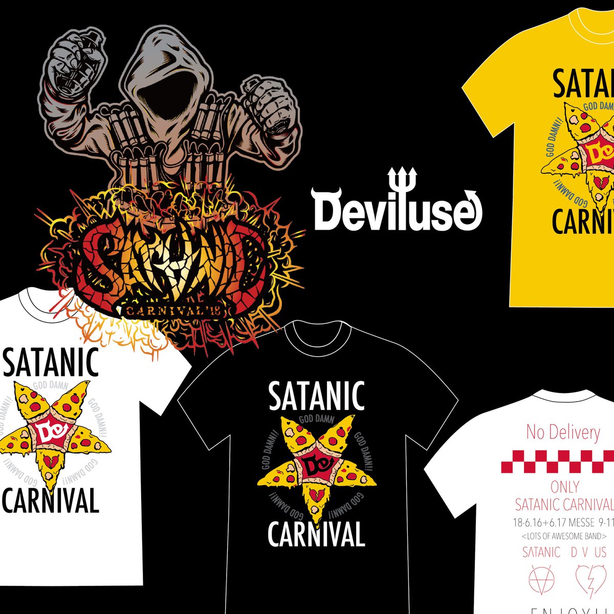 SATANIC CARNIVAL'18コラボTシャツイエロー全て完売致しました