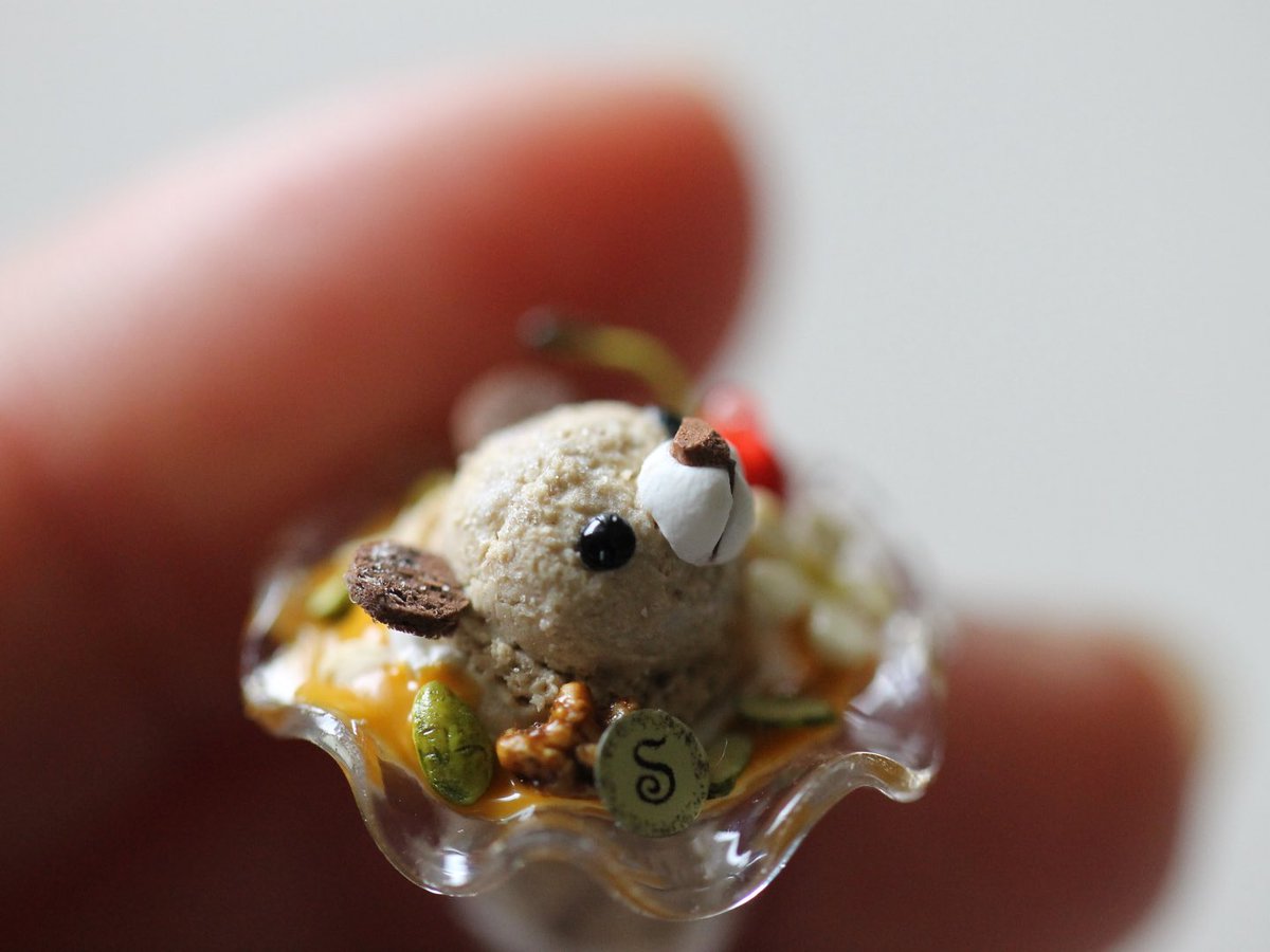Shibazukeparipari Shibazukeparipariのミニチュア 過去作 1 6 Scale ミニチュア こびとや パフェ クマ 樹脂粘土 レジン等で制作 Hpはこちらから T Co Jt3gp8ilgf ミニチュア 食品サンプル クマ フェイクスイーツ T Co Gzluw3bie8