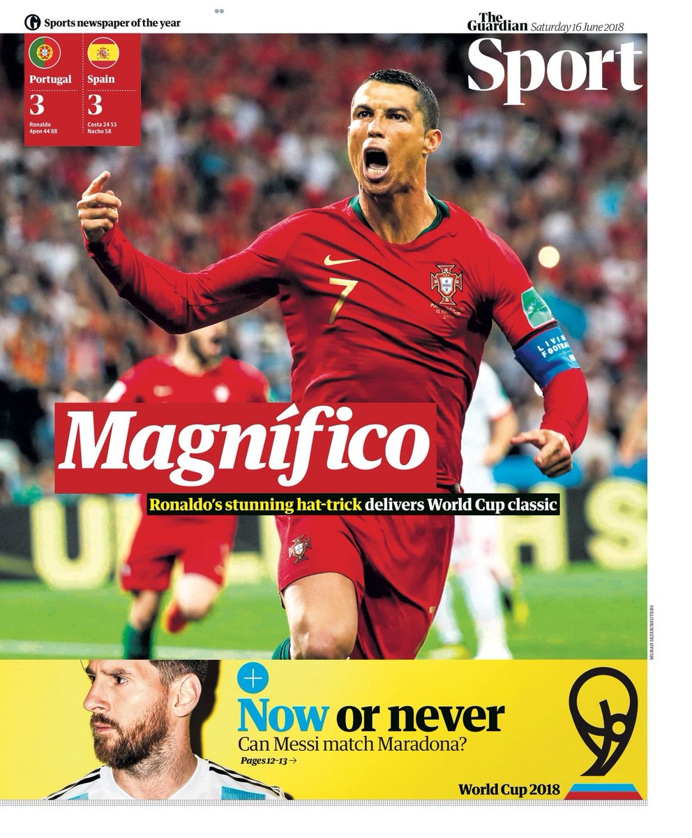Só Ronaldo para fazer um jornal inglês escrever em português.