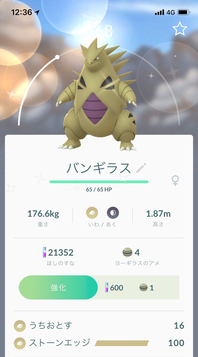 Twitter 上的 Tomo ポケモンgo 早速 色違いヨーギラス捕まえた 進化させてバンギラスにしたけど色の違いがわかりにくい T Co Clido1odm6 Twitter