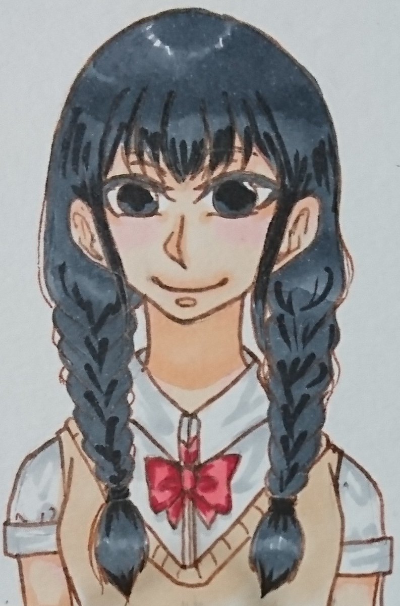 ট ইট র ラムネ 制服の女の子描いてみた コピック アナログイラスト イラスト イラスト好きな人と繋がりたい イラスト置き場