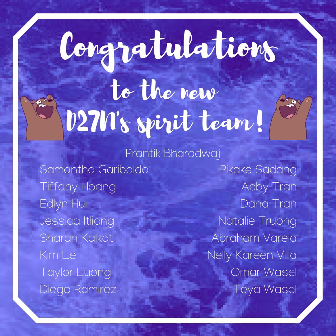 D27NGrizzlies's tweet image. hey guys ! i know this is kind of late and i apologize for that , but here are the spirit team results !
