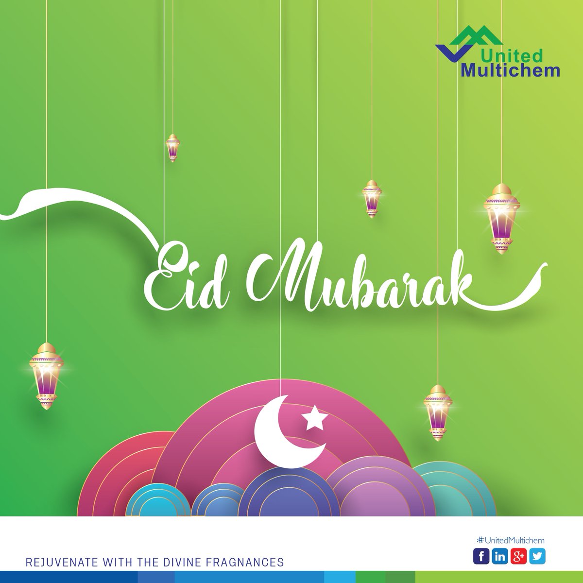UnitedMultichem's tweet photo. May the auspicious occasion of Eid, bless you with peace and bring joy to your heart and home. Eid Mubarak!
#EidMubarak #HappyEid #Festival #FestiveSeason #UnitedMultichem #HolostikGroup #Multichem #EssentialOils #AromaChemicals #AromaTherapy #Aroma #ChemicalTraders https://t.co/y2zOjxgKiX