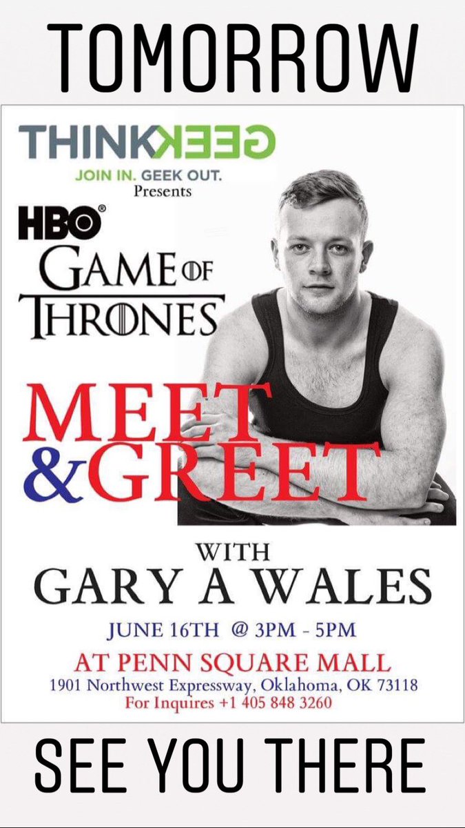 GaryAWalesTour's tweet photo. HEY @koconews You should stop by @PennSquareMall tomorrow between 3-5pm at the @thinkgeek store for an exclusive interview with @GaryAWales https://t.co/w1Ffz8OIS6