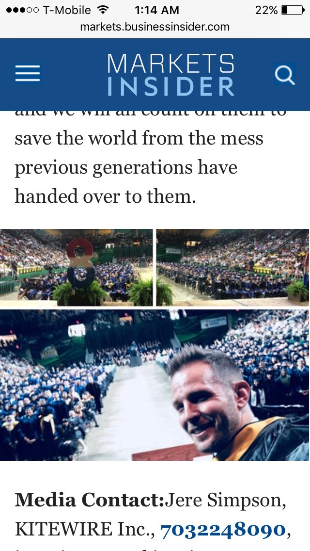 AlhalaliAhmed's tweet photo. Was your graduating class of 2018 on the bigges Jumbotron in Time square. Big thanks to @JereSimpson . Oh yea and featured on @businessinsider ! #STUART2018 https://t.co/WXSxjY2NZ6