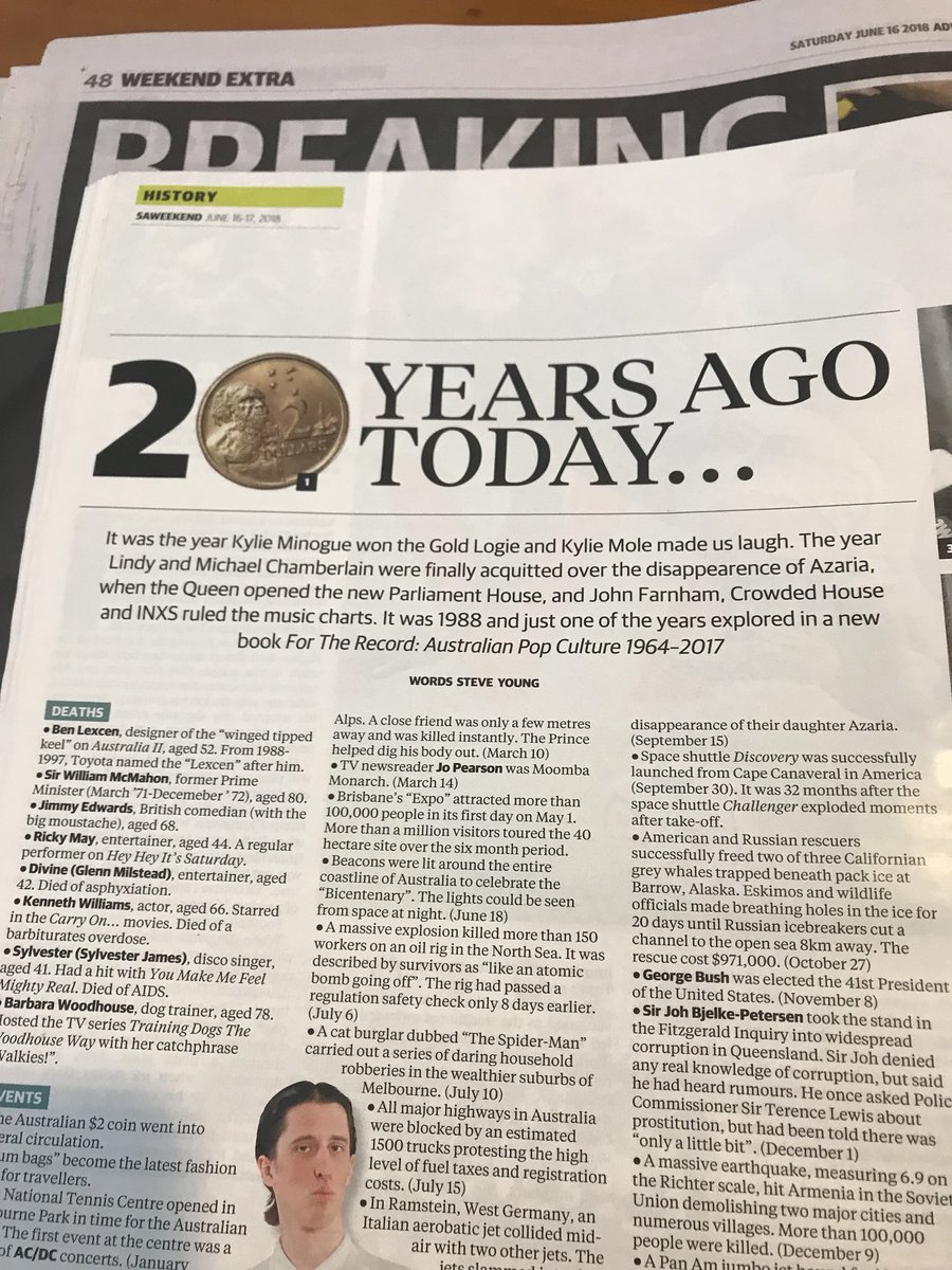 davewatson9's tweet image. @theTiser umm my maths isn’t great, but unless I’ve missed something, pretty sure 1988 was 30 years ago! #fail #adelaide #SAweekend