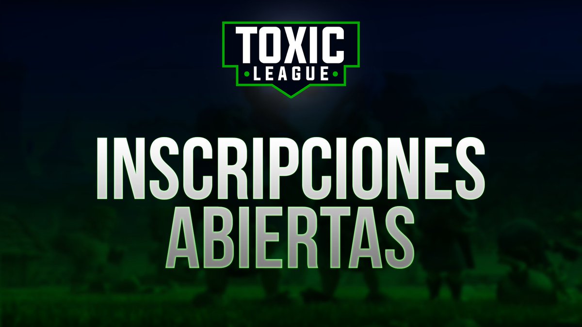 [#Anuncio] ¡Inscripciones abiertas de la primera edición!

• Gratuita.
• 16 Equipos.
• Eliminación directa.

Requisitos:

• RT y FAV a este Tweet.
• Conseguir 7 Rts mencionando nos.
• Follow @ToxicSquadCR <a href="/ToxicLeagueCR/">Toxic League</a> @VextorGFX 

Manden pruebas por MD 📩

¡Los esperamos!
