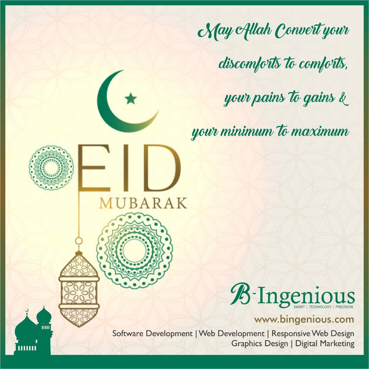 bingeniousIT's tweet photo. Eid Mubarak #eidmubarak #eid #eid2018 #eid_mubarak #eidmubarak2018 #softwaredevelopment #softwaredesign #webdesign #webdesigining #webdevelopment #digitalmarketing
#graphicsdesign #customizedsoftwaredevelopment #responsivewebdesign #ingenious #teamwork #bingenious https://t.co/UkQqS3tJJk