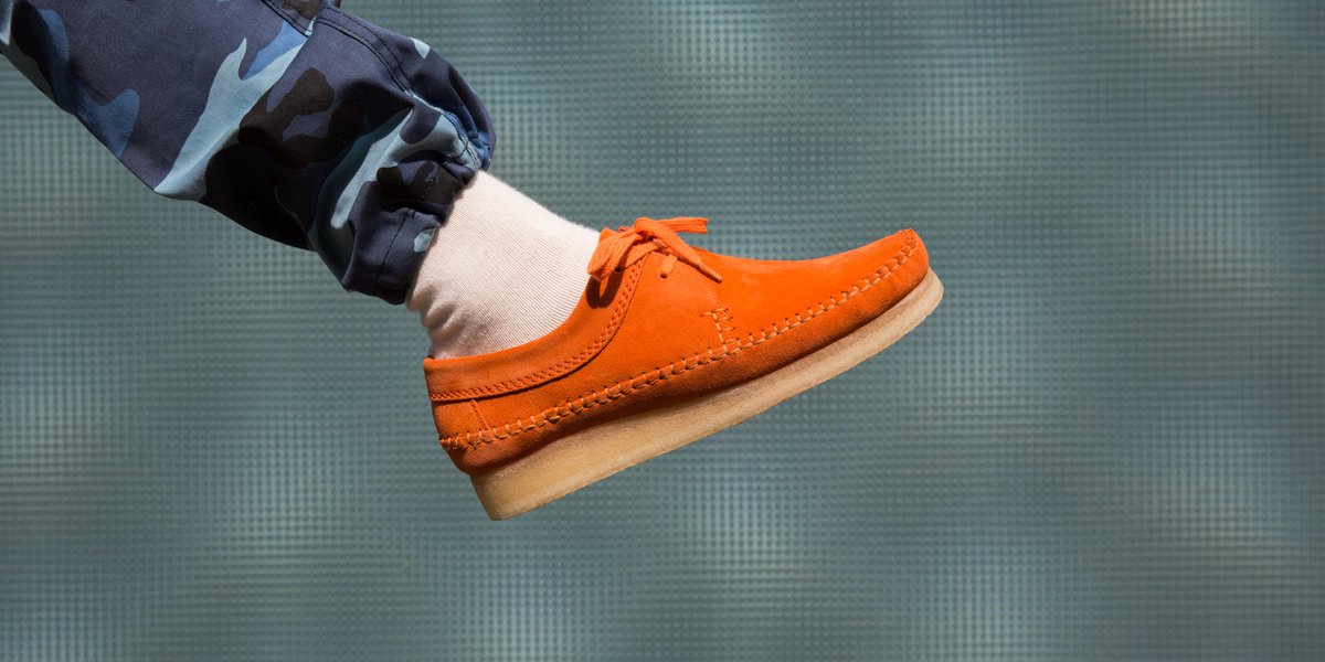 clarks weaver orange