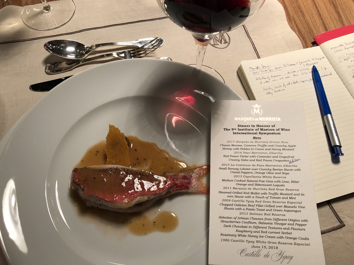 Estupendo IMW Symposium <a href="/LivingWine/">Living Wine</a> dinner <a href="/MarquesMurrieta/">Marqués de Murrieta Estates & Wines</a> thank you Vicente superb dinner, amazing finale Ygay Blanco 1986 &amp; Ygay 1968 - 50 years still young