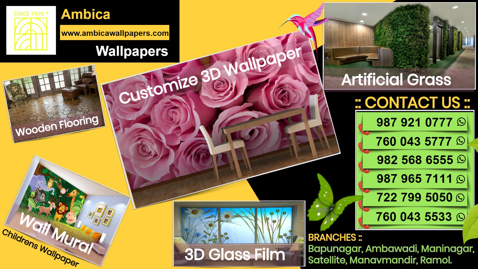 Ambica Wallpaper - Our all new nature design wallpapers for the outcome of  new season. To order just call us at 9879210777 or checkout our website at  ambicawallpapers.com. | Facebook