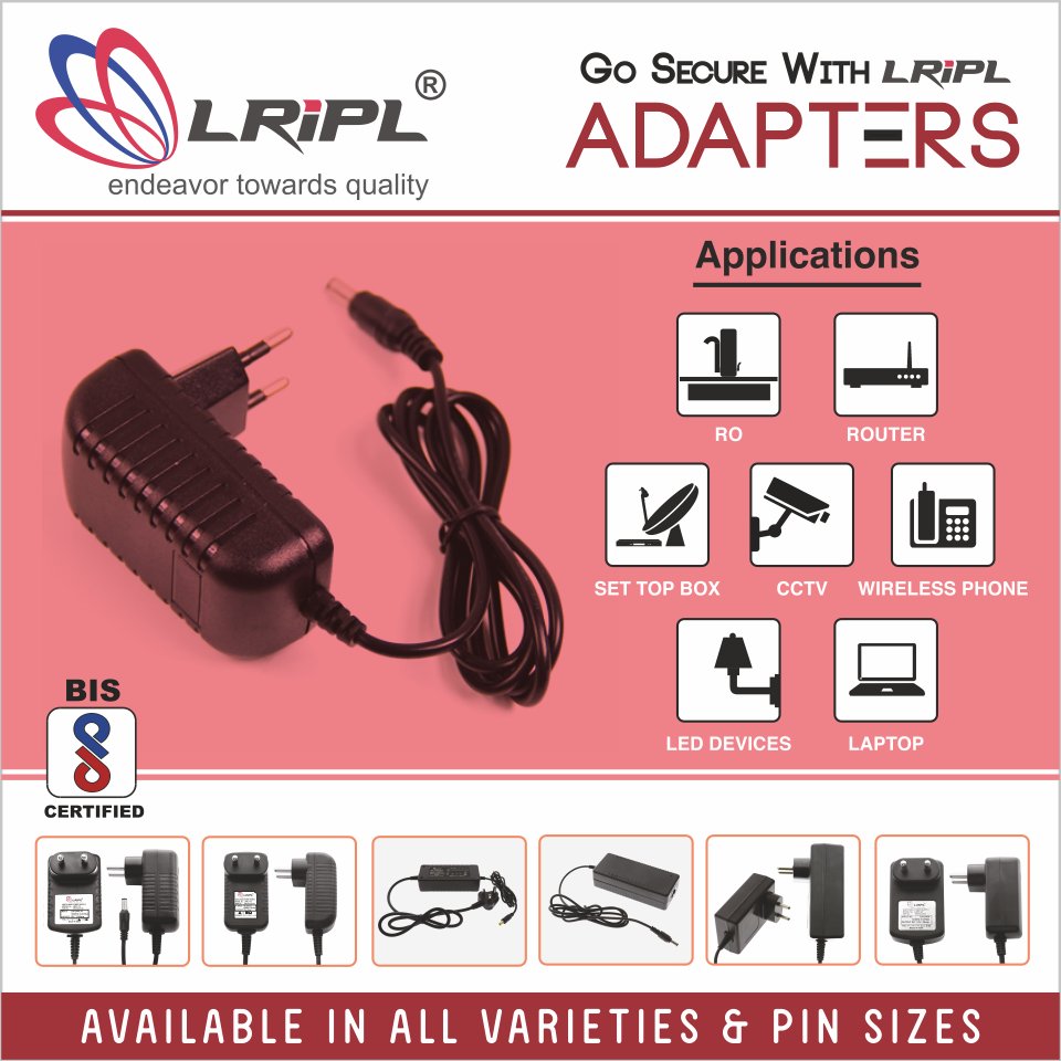 LRIPL's tweet photo. Go Secure with LRIPL Adapters. LRIPL Adapters are made up of SMD components, consume low power, short circuit protected, and do not vibrate on maximum load. #DCSupply #Poweradapters #QualityProducts https://t.co/ZdQ3JQyLGk