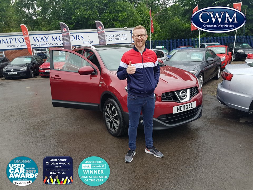 CWMMOTORS's tweet photo. A huge thanks to David on coming from Wigan today to collect his lovely Nissan Qashqai. Hope to see you for your next!
#happymotoring #usedcars #warranty #vauxhall #bolton #lowratefinance #multiawardwinng https://t.co/04PjRxXdPd