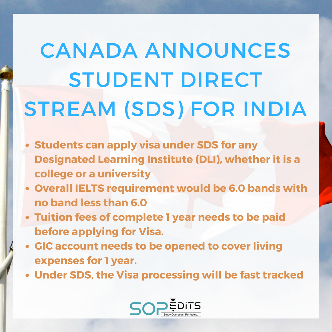 Canada announces Student Direct Stream (#SDS) for India
.
.
.

#sopedits #visa #canada #studyabroad #education #news #admissions #admission #Students  #sept2018 #fall2018 #septintake #studying