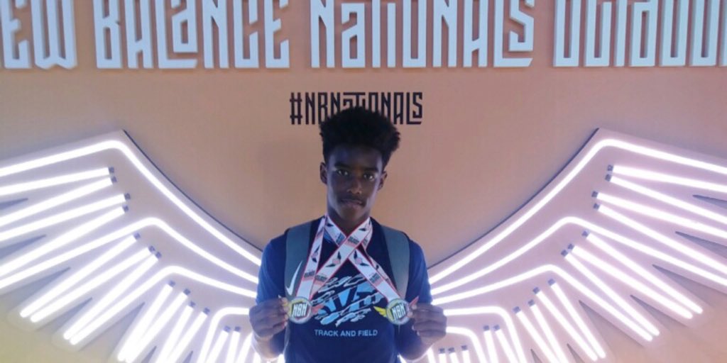 Congrats to Carl Hicks on his 5th Place Freshman 400M and 6th Place Freshman 100M  at #NewBalanceNationals, setting PRs in both events!!!