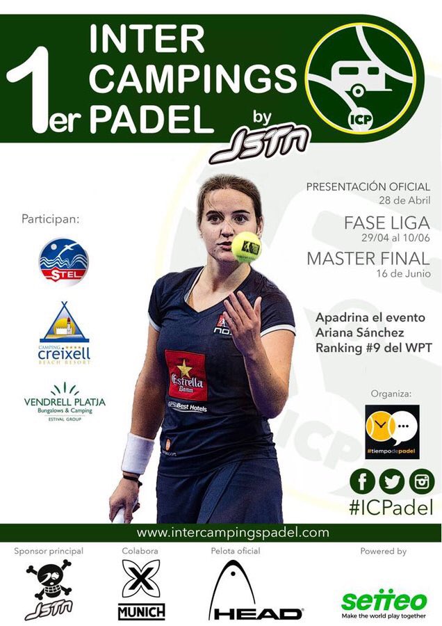 ICPadel's tweet photo. 🎾 COMPETICIÓN
🔴 En DIRECTO
Sigue los resultados del Master Final en el 1er Ínter Campings Pádel By @Justtenpadel al momento gracias a la #APP de @setteo
Una gran herramienta para nuestro torneo.
Gracias #SETTEO por vuestra confianza
📲 https://t.co/OlZv9ItVXo
#ICPadel https://t.co/i7PfGaThQI