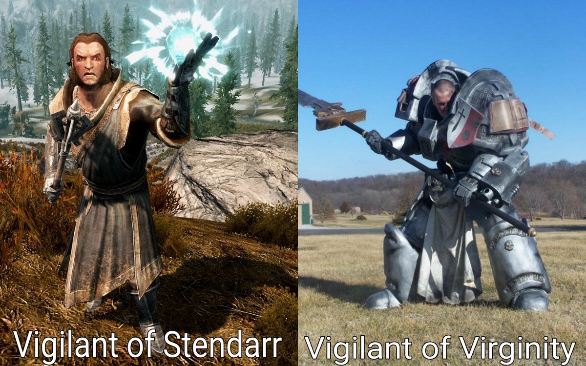 TheRealGreaterF's tweet image. Who would win? @bethesda #Skyrim #Games