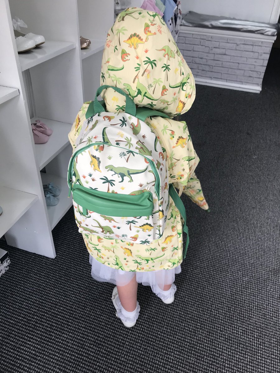 vicky_kinnear's tweet photo. Our Powell craft sets are just gorgeous! Rain mac £30, backpack £19.95 and umbrella £10 available @SweetPeasGY I think Harmony is now undecided which to have 😍😍 #powellcraft #preschooler #mermaids #Dinosaur https://t.co/r8EsmbTXDf