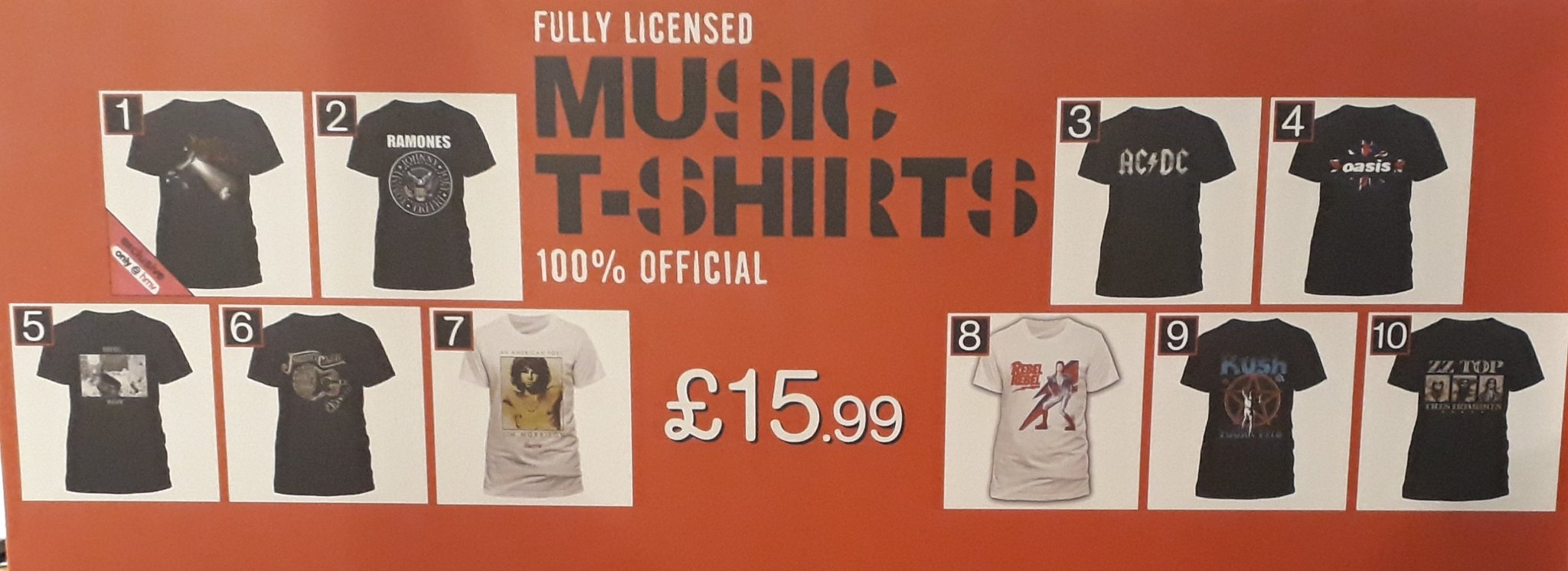 oasis t shirt hmv