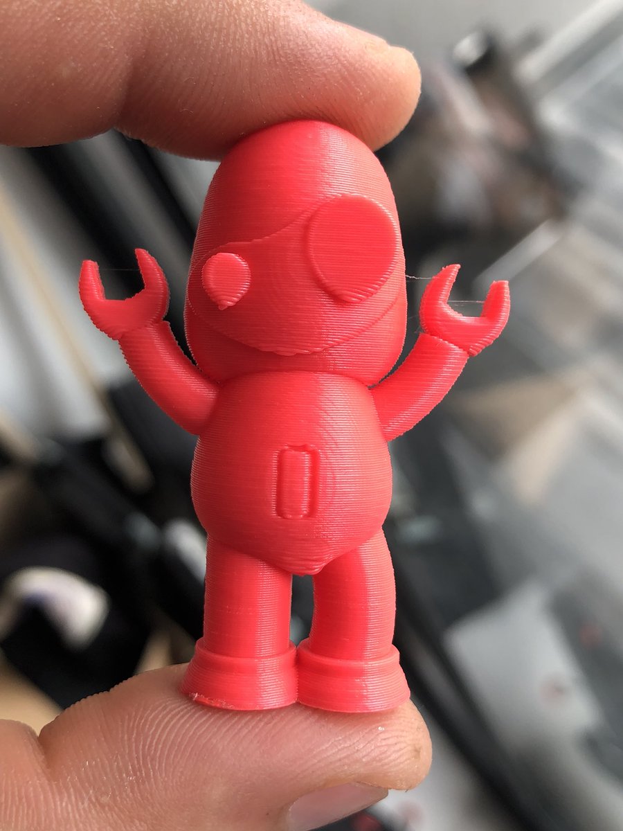 3DMakerNoob's tweet image. The result of yesterday’s first testprint on the Alfawise U20 @SpannerHands3D #spannerbot - anatomically correct of course lol