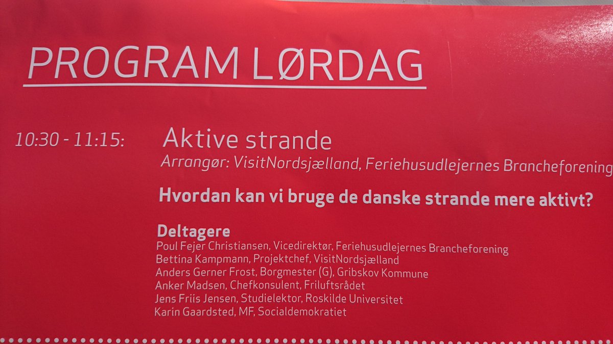 Anette_FBnet's tweet photo. Spændende debat om aktive strande i #Turismeministeriet #fmdk #dkturisme kl. 10.30. https://t.co/UpefJo3NZC