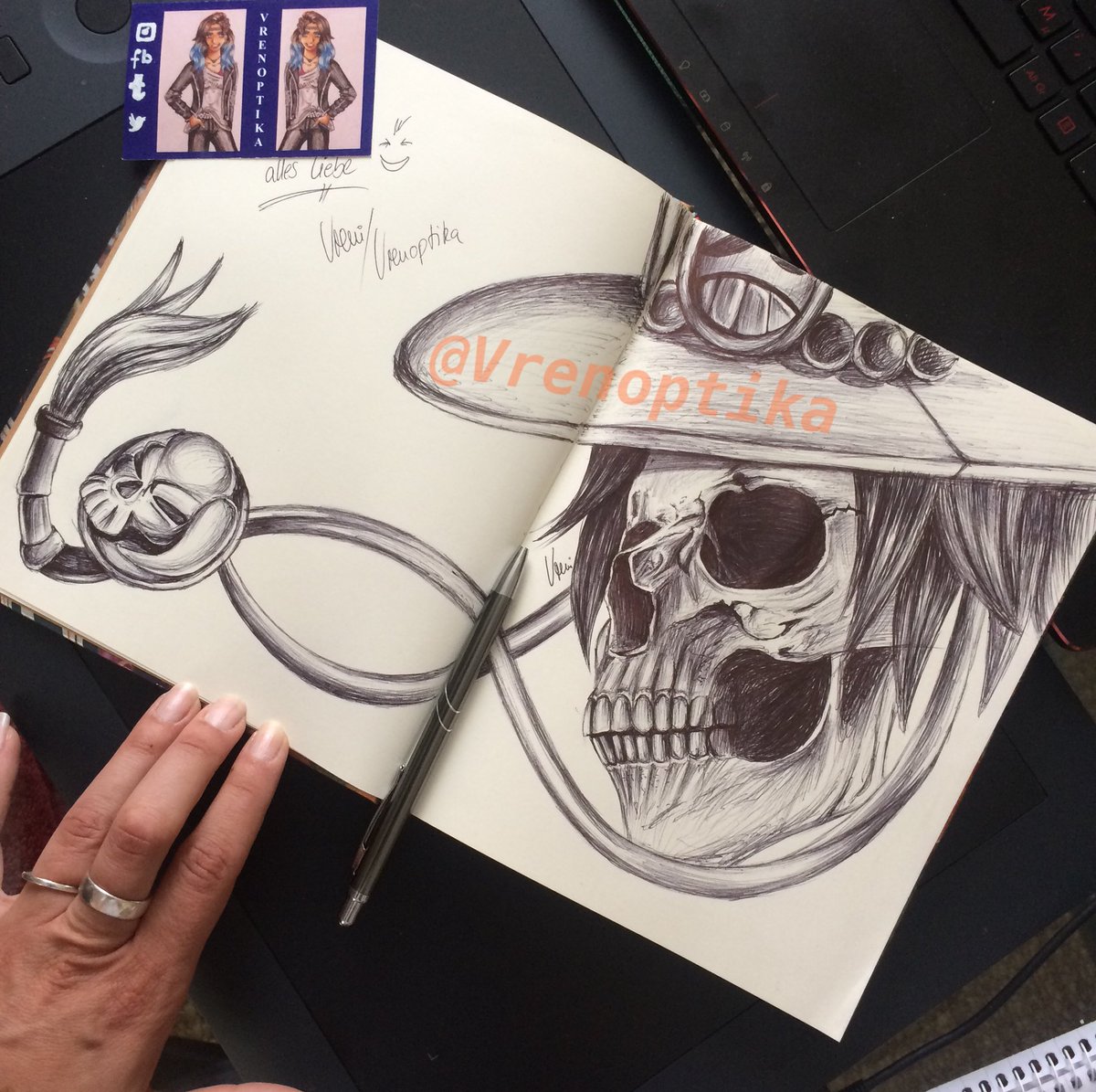 vrenoptika's tweet photo. This was a ConHon for a good friend😆 Ace from One Piece #manga #mangaart #onepiece #portgasdace #ace #pumadace #skull #skullart #skulladdicted #ballpointpen #ballpointpenart #vrenoptika https://t.co/dc6GERIvLR