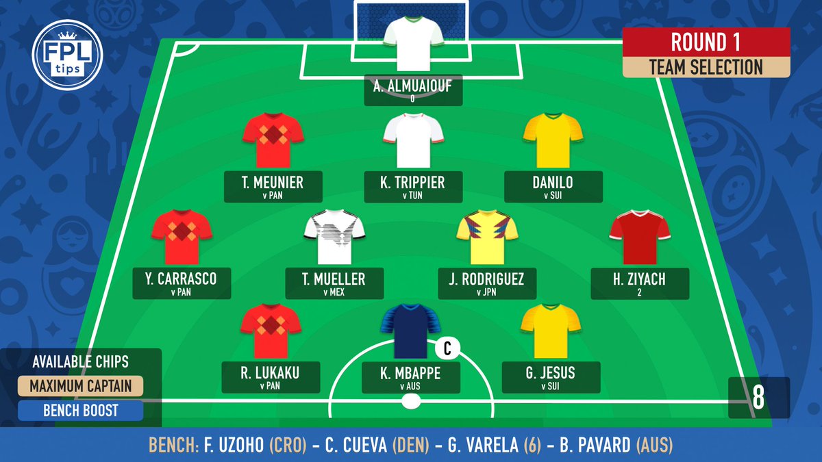 Fpltips Update For Round 1 Day 5 No Joy For T Mueller 1 Yesterday So R Lukaku Vs Pan Takes Over The Armband Worldcup Worldcupfantasy T Co Srsfm8hkiq