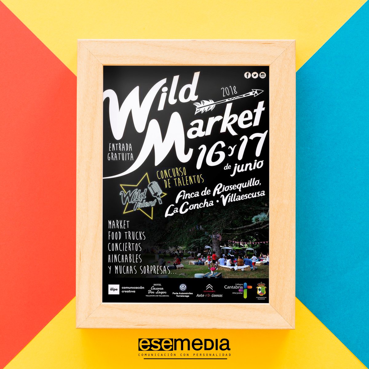 ¡Siempre defenderé a los emprendedores y las ideas que impulsan la creatividad! Este fin de semana la opción es pasarse, sí o sí, por el <a href="/wild_market/">WildMarket</a>. ¡Habrá mucho talento! 😋 ¡Ven y sorpréndete! 🙃

#esemedia #wildmarket #presentador #felizfinde #planazo #enfamilia #cantabria