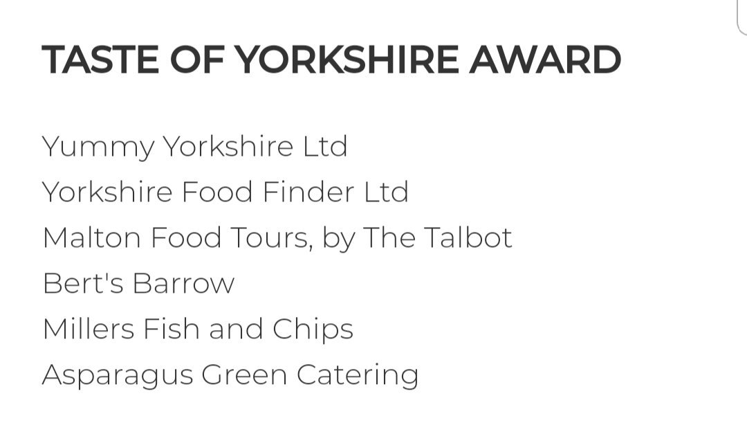 Malton Cookery School (@maltoncookery) on Twitter photo Congratulations to <a href="/TalbotMalton/">Talbot Malton</a> and <a href="/visitmalton/">Visit Malton</a> for having the Malton Food Tour nominated for a Taste of Yorkshire Award! Fantastic! #WRA2018 Congratulations to <a href="/TalbotMalton/">Talbot Malton</a> and <a href="/visitmalton/">Visit Malton</a> for having the Malton Food Tour nominated for a Taste of Yorkshire Award! Fantastic! #WRA2018