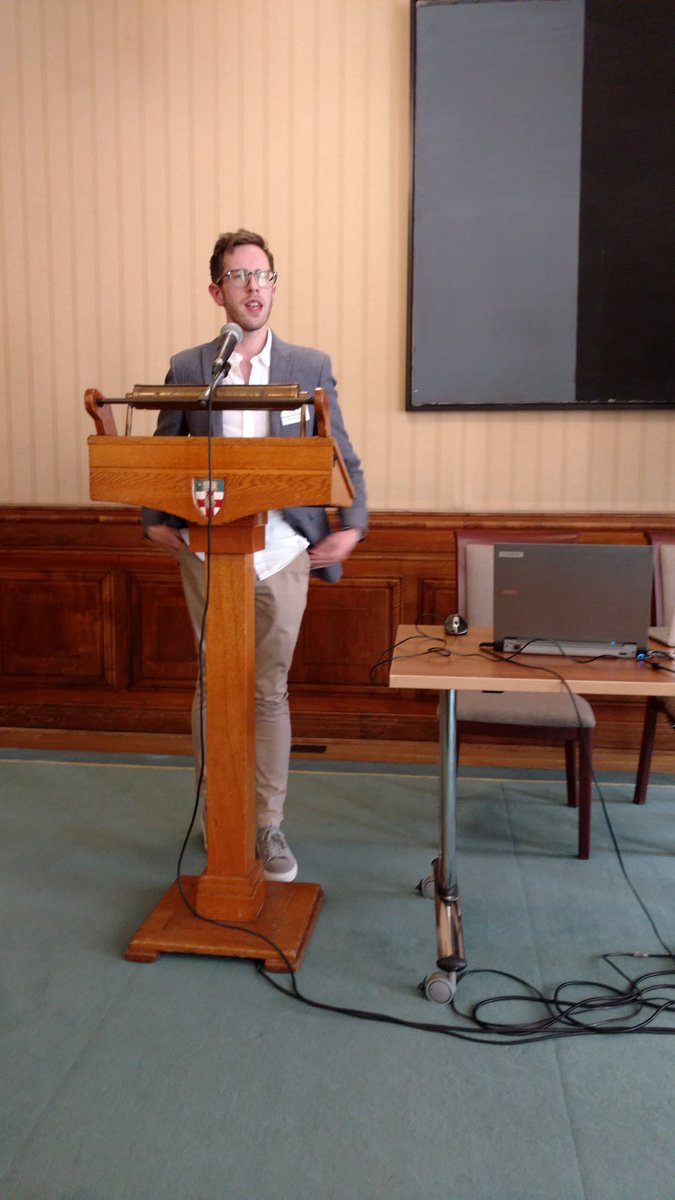 HeresyStudies's tweet photo. Stuart McWilliams speaking on "Commune of Saints: The Remains of Leftist Medievalism". #ISHS18 https://t.co/wHNMD3qEa9