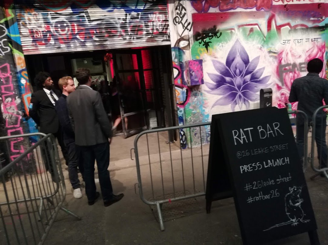 SteveMay_UK's tweet photo. Banksy’s Giant Rat isn’t the only reason to visit Waterloo’s Rat Bar> The Rat Bar 26 Leake Street review #InsideID #ratbar26 #InsideCI https://t.co/r7raU4gdP2 https://t.co/O7LXNzc9zb