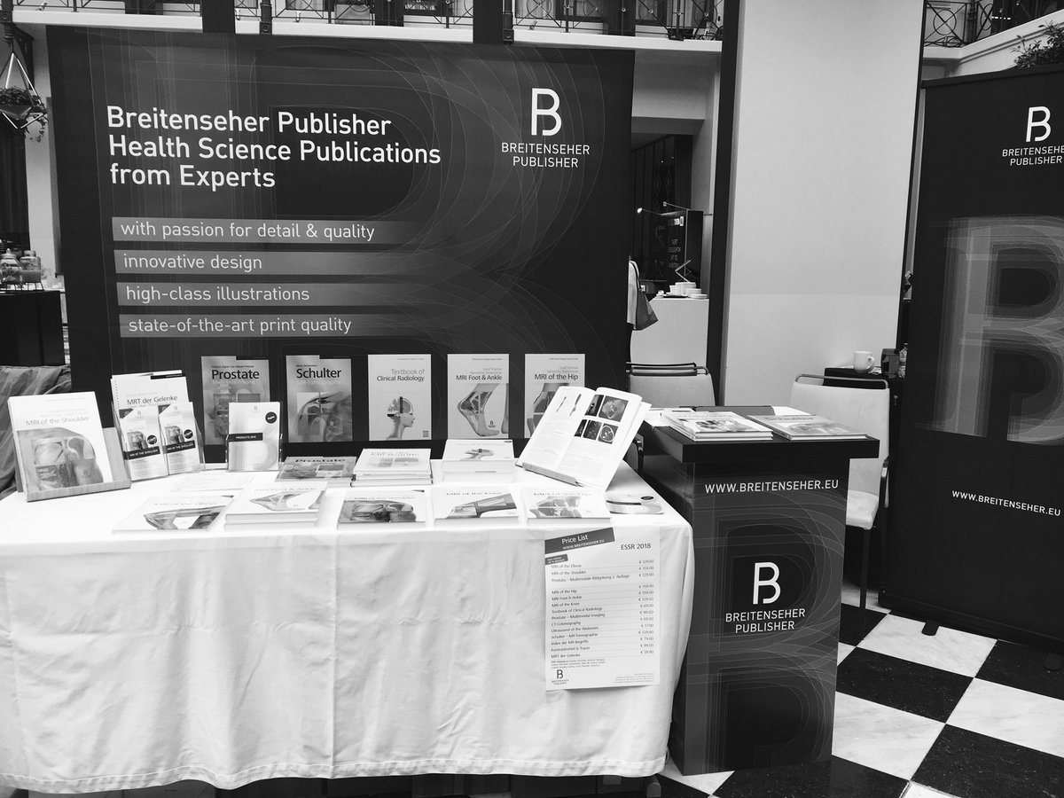 BreitenseherP's tweet photo. We are at the #essr18 until 5pm today - come by and take a look at the books 📚 #essr https://t.co/fAxEUXGBGu