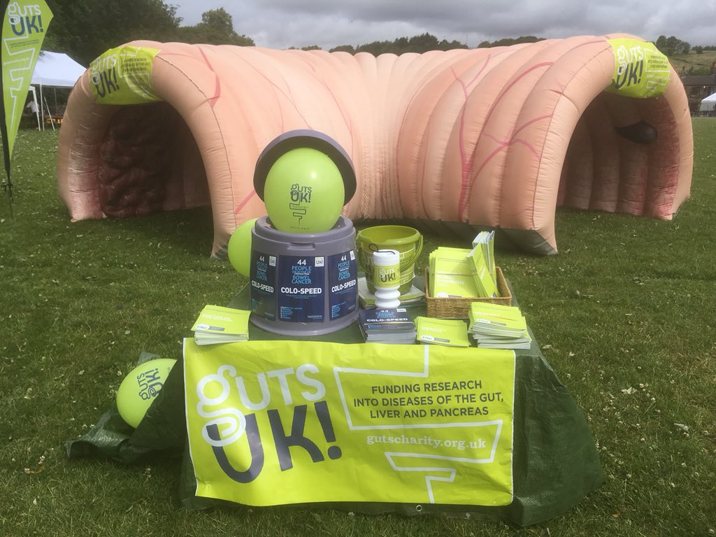 Colin the Colon is top of the bill at Berry Brow Carnival today! Engaging patients and the public in bowl cancer research #COLOSPEED