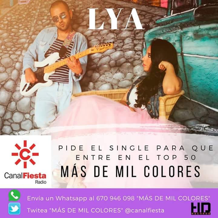 lya_Musica's tweet photo. Buenos días amig@s seguimos votando para que #masdemilcolores entre en el Top 50 De @canalfiesta?? @apijimenez @MargaAriza @ertrivi69 @dominguezja @CarmenFiesta @HDRecords_ @albertproduc @ElFiesta_es @FcoPatilla @LyaFanClub https://t.co/zlwUfkkRWY