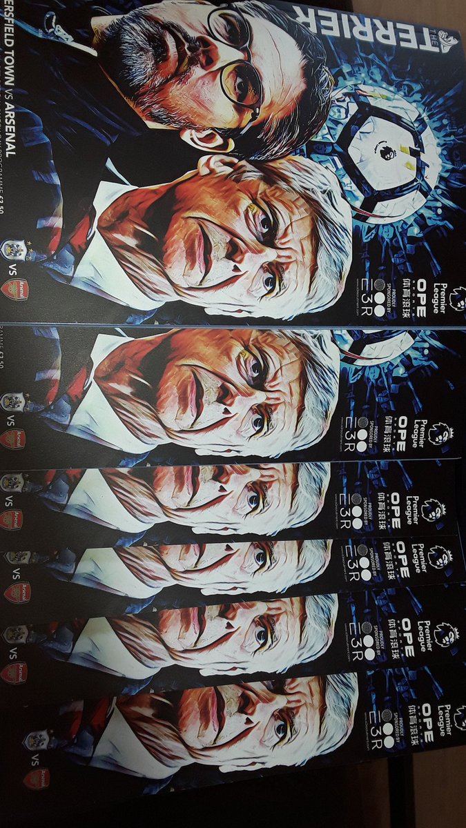 GoonerGimli's tweet photo. Got a spare programme from Arsene Wengers last game v Huddersfield. It's a cool bit of memorabilia and something that will be worth a few quid in years to come. Retweet and I will when pick a winner Monday night https://t.co/YQDgI8dPzx