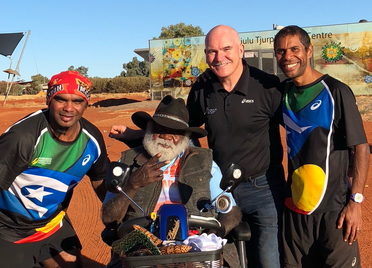 Honoured to have TO &amp; Elder Reggie Uluru hosting us at Mutitjulu for 4th Relay round the Rock @ IMF Deadly Fun Run Champs with Charlie &amp; Adrian