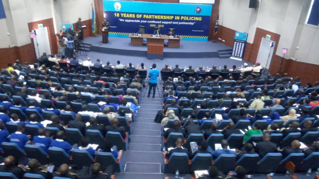 Rwandapolice's tweet photo. IGP EK Gasana: As #RNP celebrates 18 years since it's existence, we attribute our progress to the partnership with partners especially with #Rwandans and other stakeholders in the public and private sector including civil society. #PoliceWeek18 https://t.co/CRMFWwcNKm