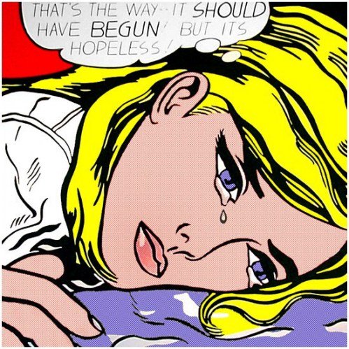 #roylichtenstein, #hopeless, Cm. 91,0 x 91,0 #screenprint. Timbro sul retro ‘Centre Pompidou-Metz’. Edizione realizzata per la retrospettiva del 2013 di Roy Lichtenstein ‘Beyond Pop Art’al Centre Pompidou-Metz, tratta dall’opera del 1963. #popart #popartist  #centrepompidou #metz