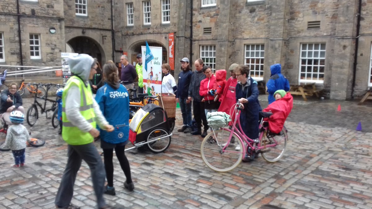 LaidBackBikes's tweet photo. There are dozens of ways of cycling with your family. Come and discover - cafe open too. Rain is lessening! @edfoc @CyclingUKScot @SpokesLothian @UrbanArrowcom @Circecycles @CyclingEdin @TransformScot @TheCycleService https://t.co/e8qOommGam