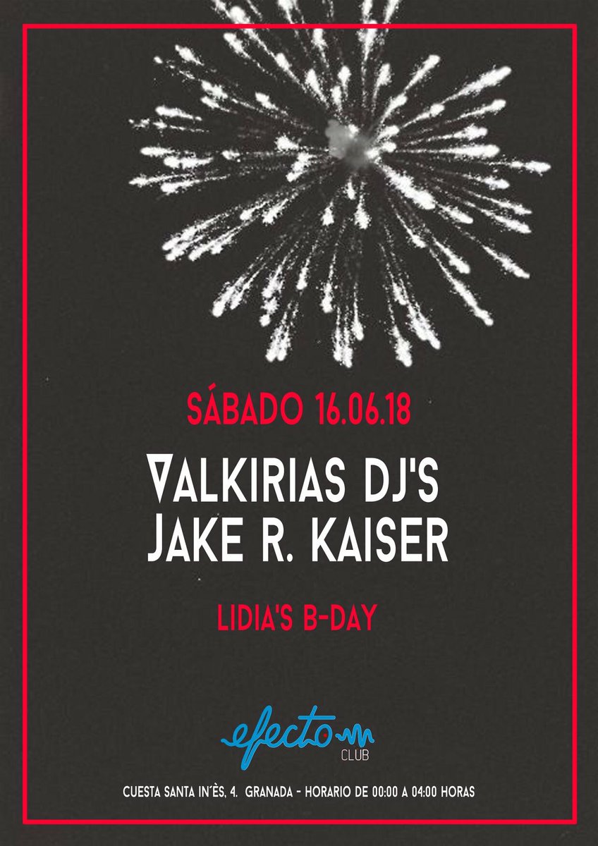 Valkiriasdjs's tweet photo. Esta noche celebramos el cumpleaños de @RedLyVisuals #LidiaValkiria junto a @JakeRKaiser @LauValkiria en #efectoclub https://t.co/cfV3tlKy4f